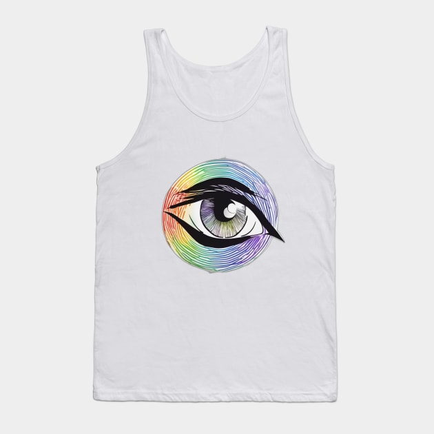 Color Spectrum Eye Artwork No. 549 Tank Top by cornelliusy